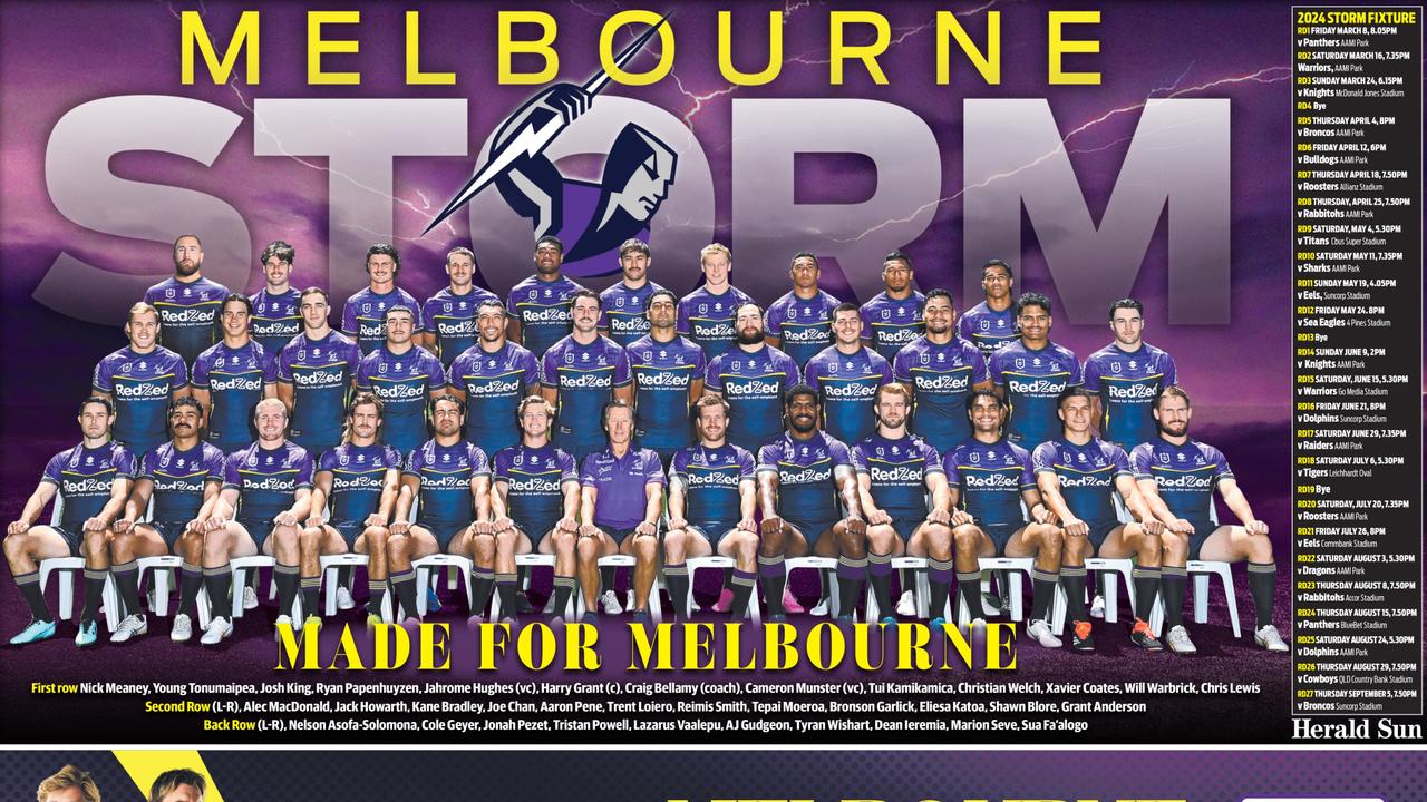 Download your 2024 Melbourne Storm poster ahead of NRL round one