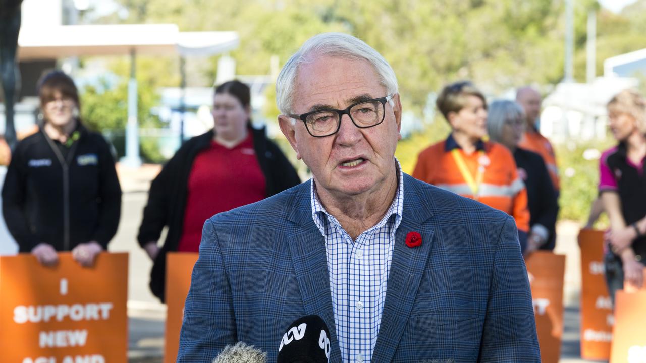 TRC Mayor Paul Antonio addresses media in relation to New Acland stage three lack of approvals, Wednesday, June 17, 2020. Picture: Kevin Farmer