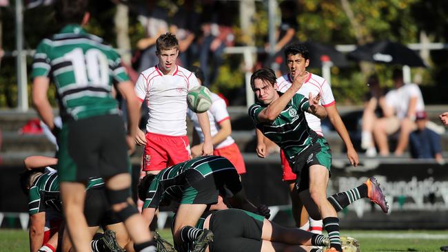 BBC's Will Stevens pictured in action during Brisbane Boys' College vs Ipswich Grammar School rugby at BBC, Brisbane 17th of August 2019. Picture: AAP/Josh Woning.