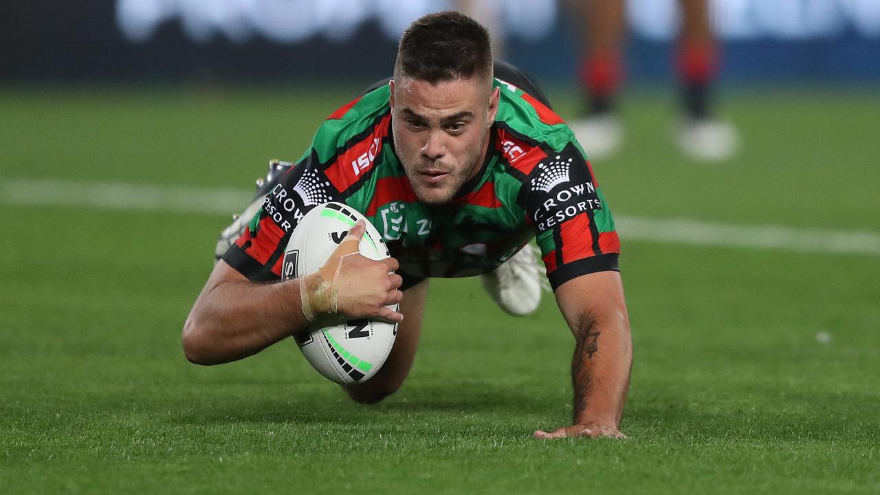 Corey Allan starred for South Sydney at fullback late in the NRL season. Picture: Brett Costello