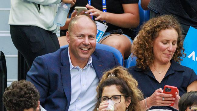 Former member for Kooyong Josh Frydenberg and wife Amie.