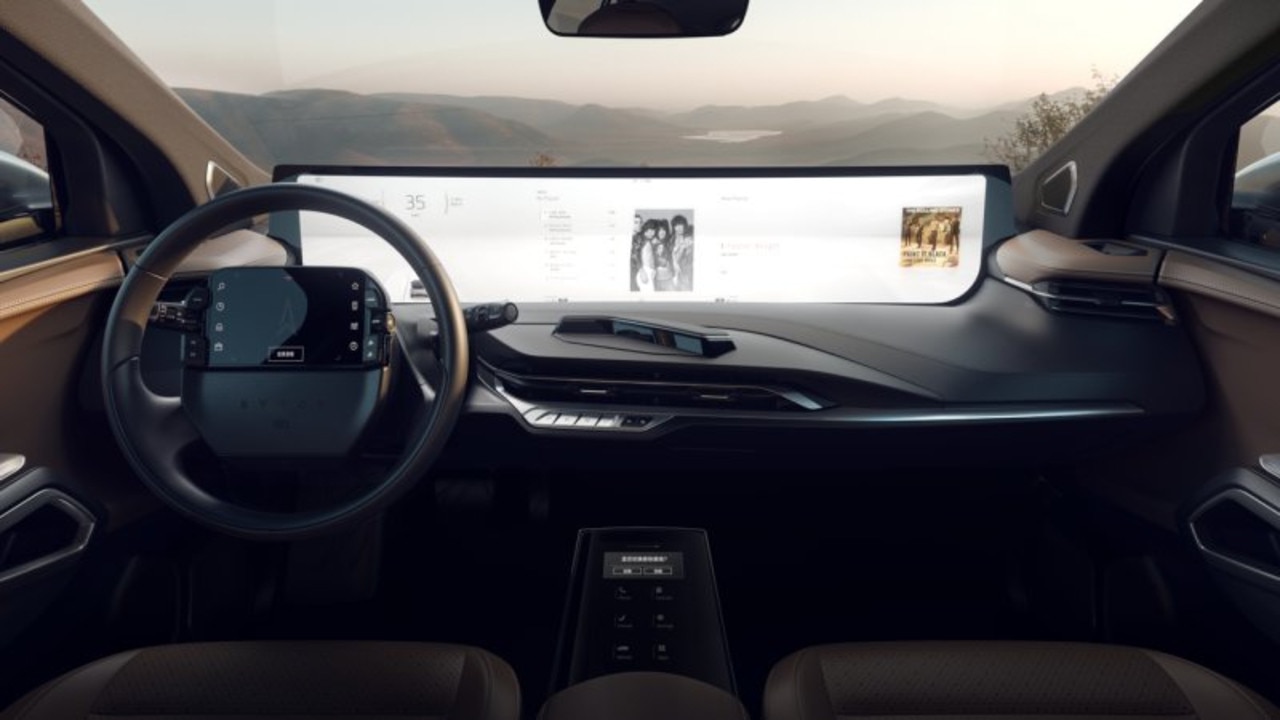 The Byton M-Byte electric SUV will feature a 48-inch wide digital screen.