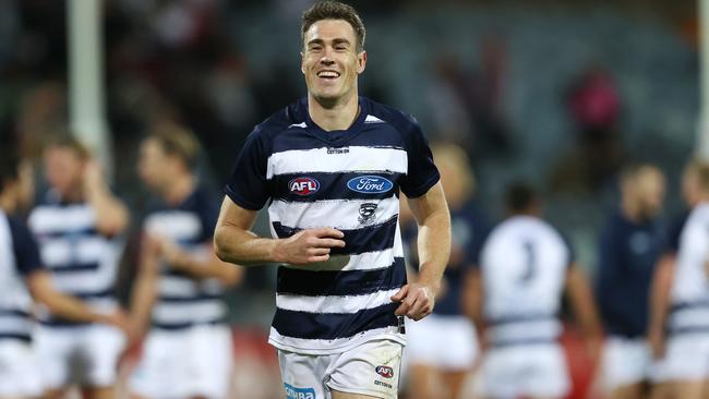 Jeremy Cameron is loving life in Geelong. Picture: Michael Klein