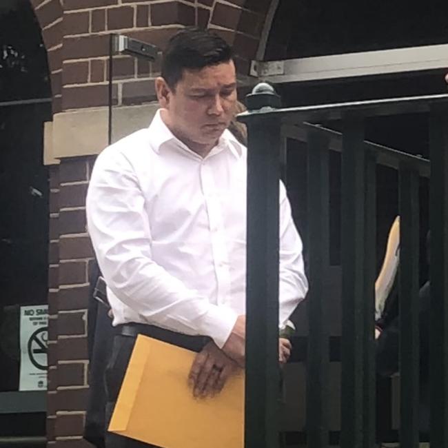 Roberto Gutierrez-Duran 33, of Crows Nest, outside Manly Local Court on Wednesday where he was fined $1200 for assault occasioning actual bodily harm. Picture: Manly Daily