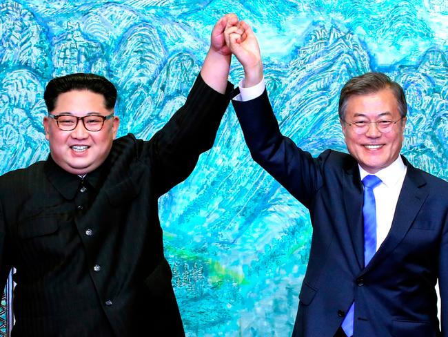 Some analysts warn Kim is playing a clever game and getting exactly what he wants by talking to world leaders. Picture: Korea Summit Press Pool/AP