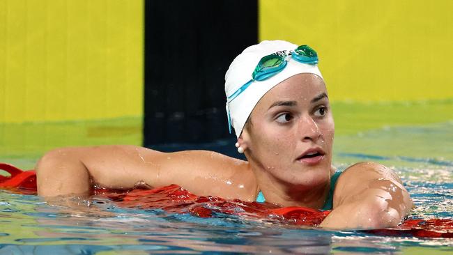 Swimming Queensland chief executive Kevin Hasemann is concerned about who will replace current stars like Kaylee McKeown, 23, in time for the 2032 Brisbane Games. Picture: AFP