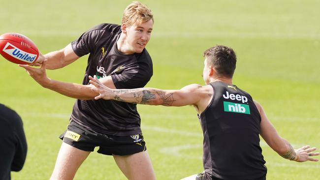 Richmond forward Tom Lynch at Punt Road Oval in December. Picture: Michael Dodge/AAP