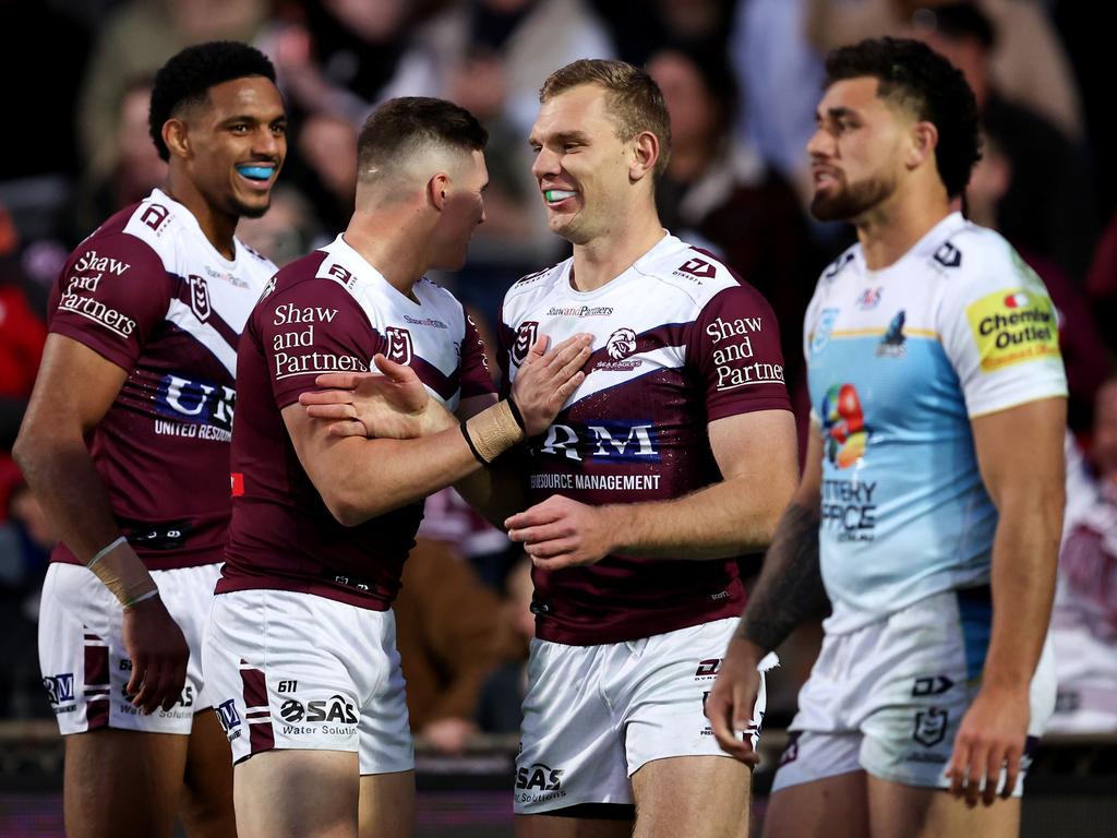 Tom Trbojevic had a blinder against the Titans. Picture: Brendon Thorne/Getty Images