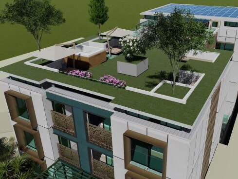 An artist's impression of a rooftop garden. Picture: The George Group