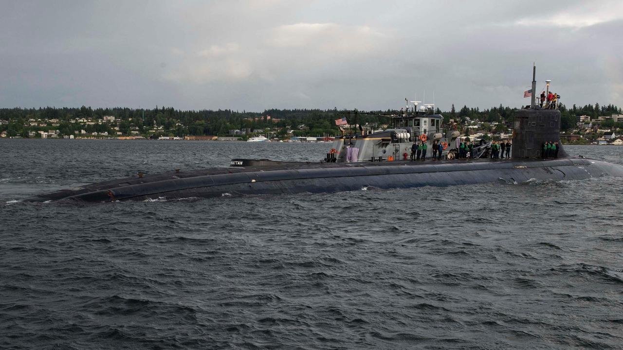 The Seawolf-class fast-attack submarine USS Connecticut. Picture: Lt Mack Jamieson/US Navy/AFP