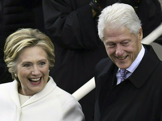 Former president Bill Clinton and his wife Hillary are set to attend the inauguration of Joe Biden. Picture: AFP