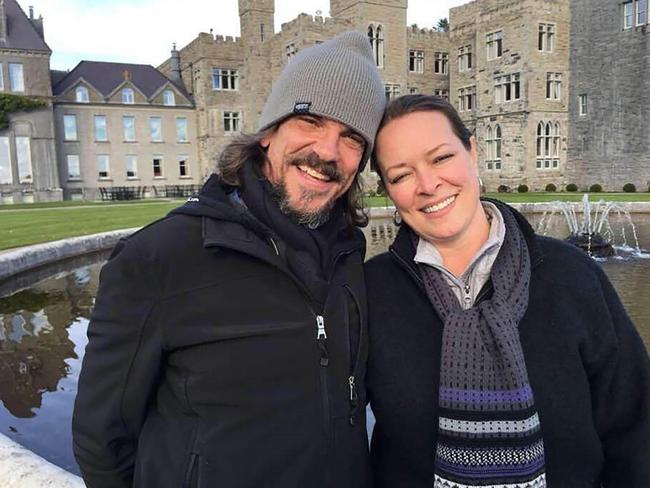 Kurt Cochran was in London celebrating his 25th wedding anniversary with wife Melissa (right).Picture: Daniel Leal-Olivas/AFP