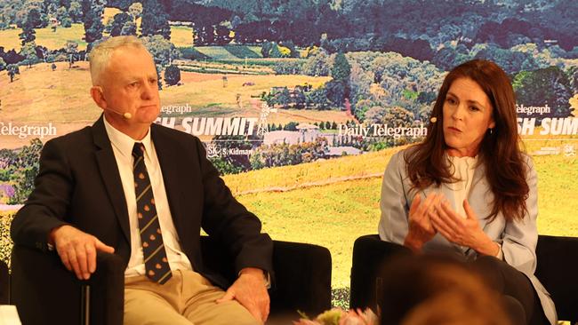 The Daily TelegraphÃs Bush Summit in Orange 29.8.2024 The Great Debate part 2: Host John Rolfe. Our Energy Future (Community) Gordon 'Des' Taylor, Grazier, Kate Hook, Community Engagement Projects Manager, Central-West Orana. Picture: Rohan Kelly