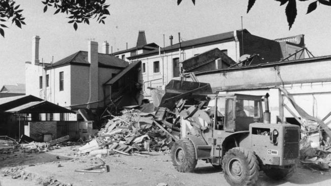 The Aurora Hotel was demolished despite intense community opposition, including pickets and court challenges.