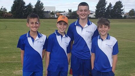 RISING STARS: Warwick Hockey Association players Lachlan Groves, James Bourke, Tanner Henley, Cooper Rhodes to play for the Darling Downs team at Queensland Hockey Championships. Picture: social media