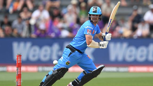 Travis Head was back to his best against Hobart. Picture: Steve Bell/Getty Images