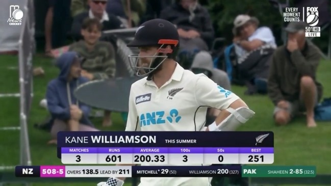 New Zealand captain Kane Williamson's second double-century of the summer