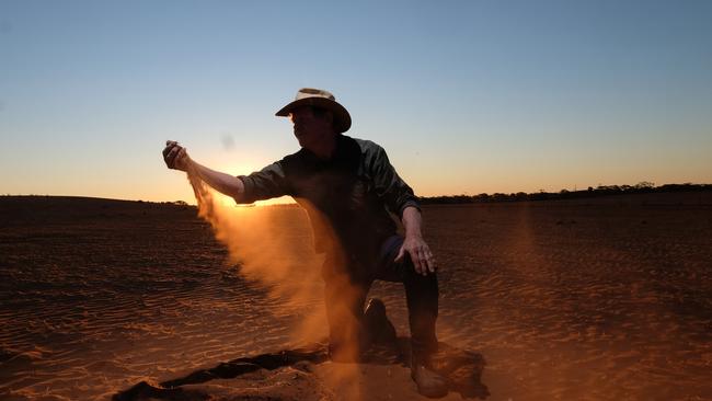 Farmer Rad Kelly on his family property in Werrimull. Picture: Alex Coppel.