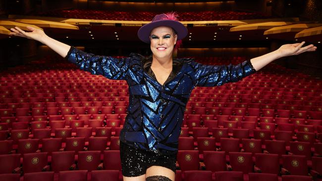 Adelaide Cabaret Festival 2023 Icon Award winner Hans (Matt Gilbertson) on stage at the Festival Theatre. Picture: Claudio Raschella