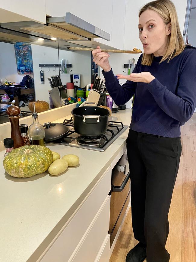 Ally Langdon in her kitchen.