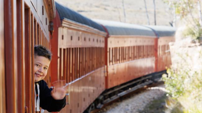 The Zig Zag Railway is the hottest ticket for kids ahead of the school holidays. Pictured is Will Harragan, 10 who came from Newcastle to ride the rails. Picture: David Swift.