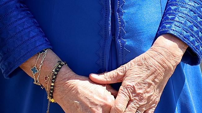 The Queen’s friendship bracelet pictured during her recent visit to Guernsey. Picture: Chris Jackson/Getty Images