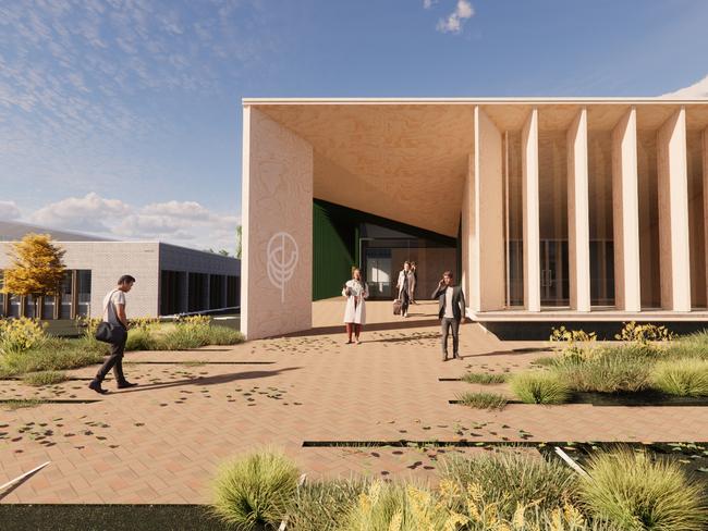 New artist impressions of Mount Gambier's Forestry Centre of Excellence. Picture: PIRSA