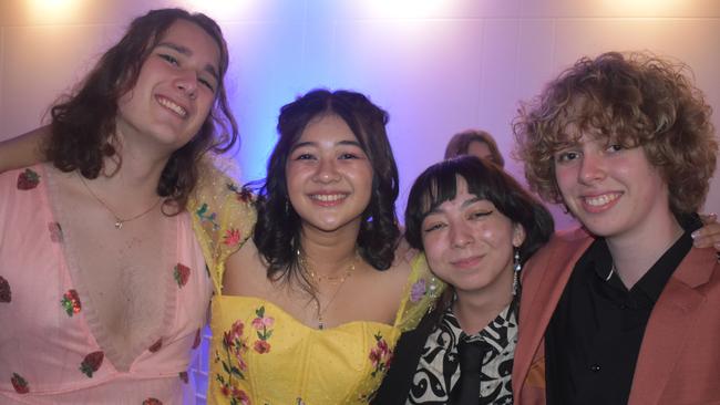 Cody Steele, Shafa Loviandityna, Hannahko Huch and Sophie Le Mao at Queensland Academies Creative Industries formal.