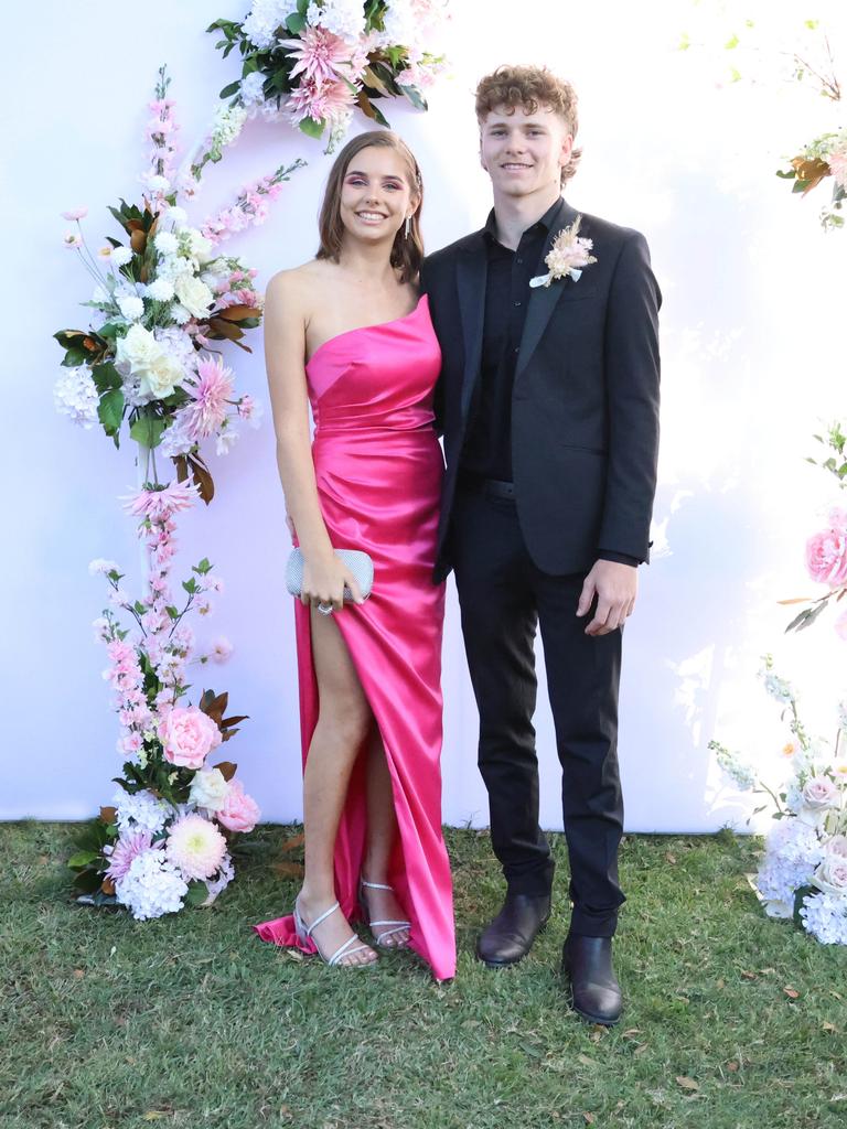 Brooke with formal partner at the 2024 St Ursula's College formal.