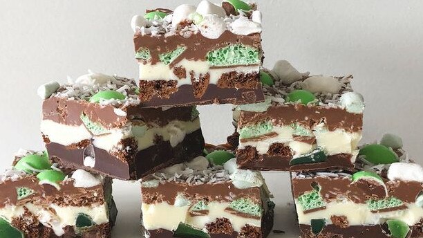 This mint-flavoured rocky road looks and taste great.