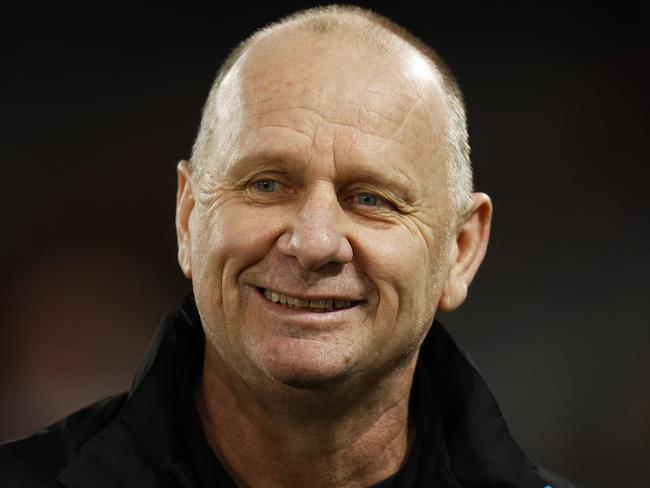 Ken Hinkley has endured a tough season at Port, but the club has backed him in. Picture: Getty Images