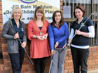 Linda Cholawinskyj, Emily Hetherington, Rebecca Wright and Helen O’Connell are looking forward to the BUSHkids Warwick Charity Golf Day. Picture: Erin Smith