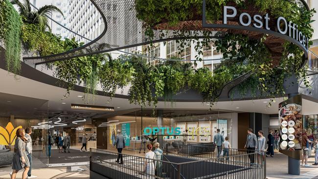 An artist's impression of the redesign of Post Office Square in Brisbane's CBD. Image supplied.