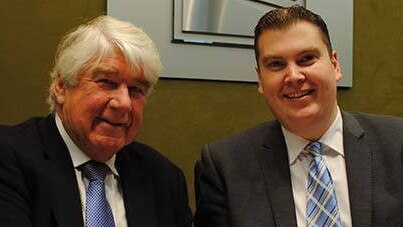 Dr Mal Hemmerling and Playford mayor Glenn Docherty in happier times.