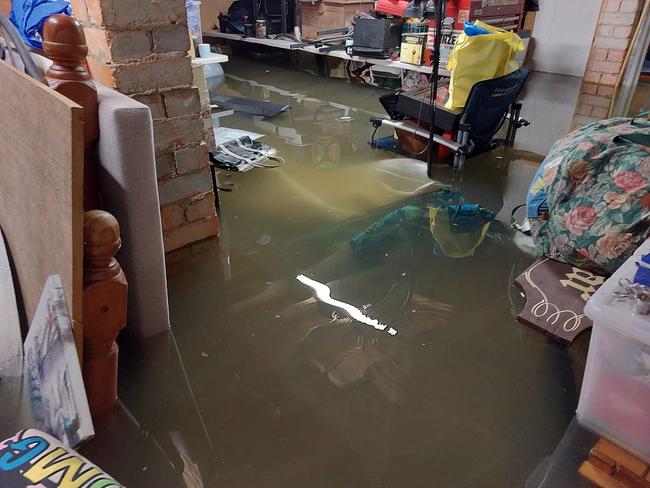 Waters inundate a house in Murwillumbah. Picture: Facebook