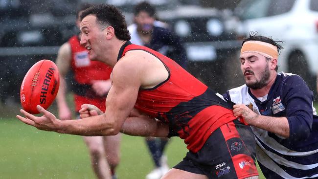 Jack Jedwab in action for Romsey. Picture: Hamish Blair