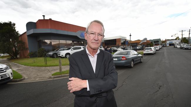 David Monk, owner of Swans Plastics, said Bulleen’s industrial precinct is set to be hit hard by the mammoth road and tunnel project. Picture: Tony Gough