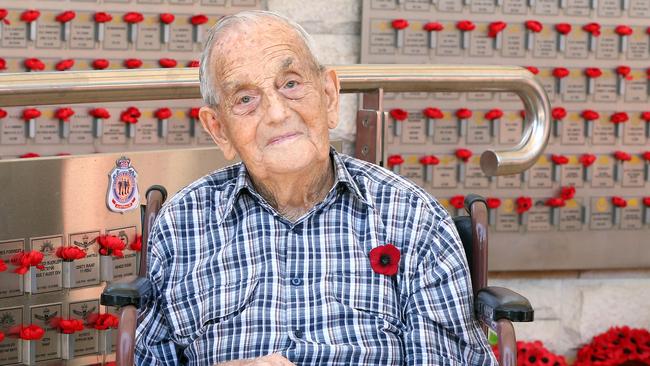 Jim attending a Remembrance Day at the Currumbin RSL Club. Picture: Richard Gosling