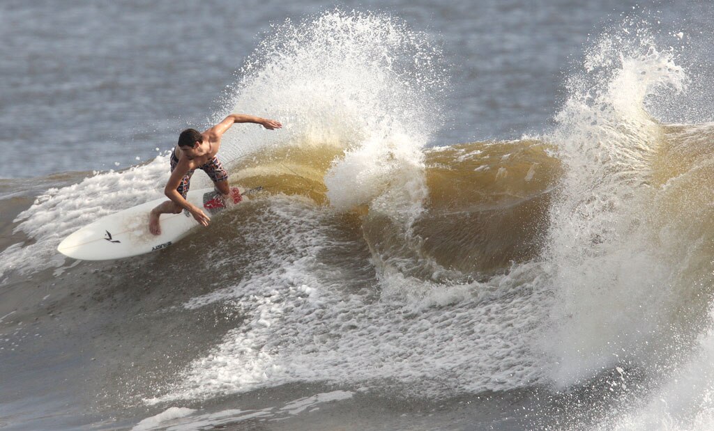 Alexandra Headland gets good lefts and rights for longboarders and shortboarders alike. Picture: Nicholas Falconer