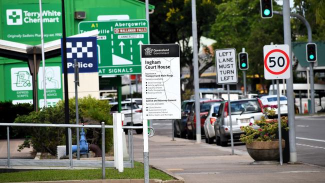 A photograph taken outside the Ingham Court House on Thursday. Picture: Cameron Bates