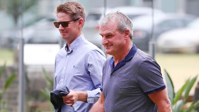 Weir (right) with Jarrod McLean at a Racing Victoria hearing in 2019. Picture: Getty Images