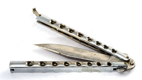 Example of a butterfly knife. Picture: supplied