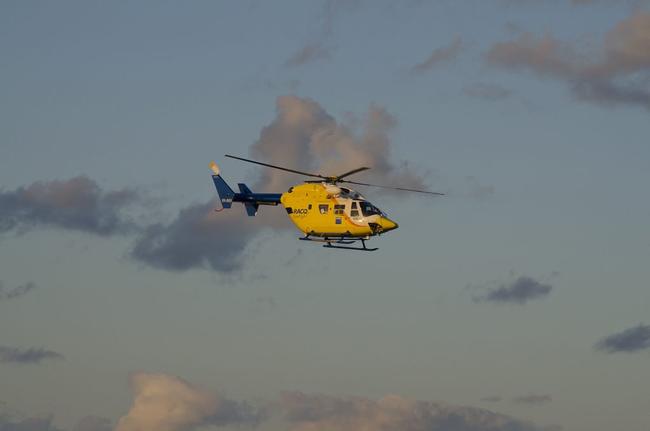 A rescue helicopter has been dispatched to the scene of a motor accident on Kenilworth-Brooloo Rd. transport the man to hospital. . Picture: RACQ CareFlight Rescue