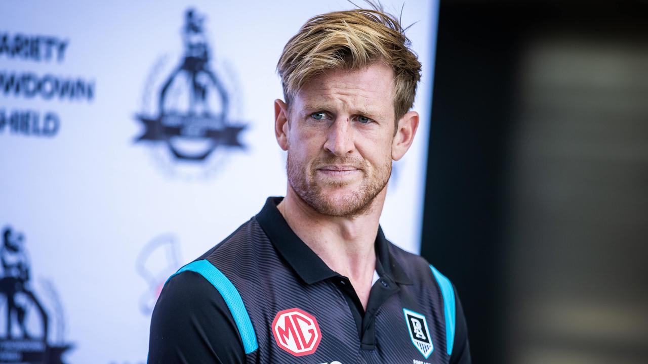 Port Adelaide captain Tom Jonas will celebrate a special milestone. Picture: Tom Huntley