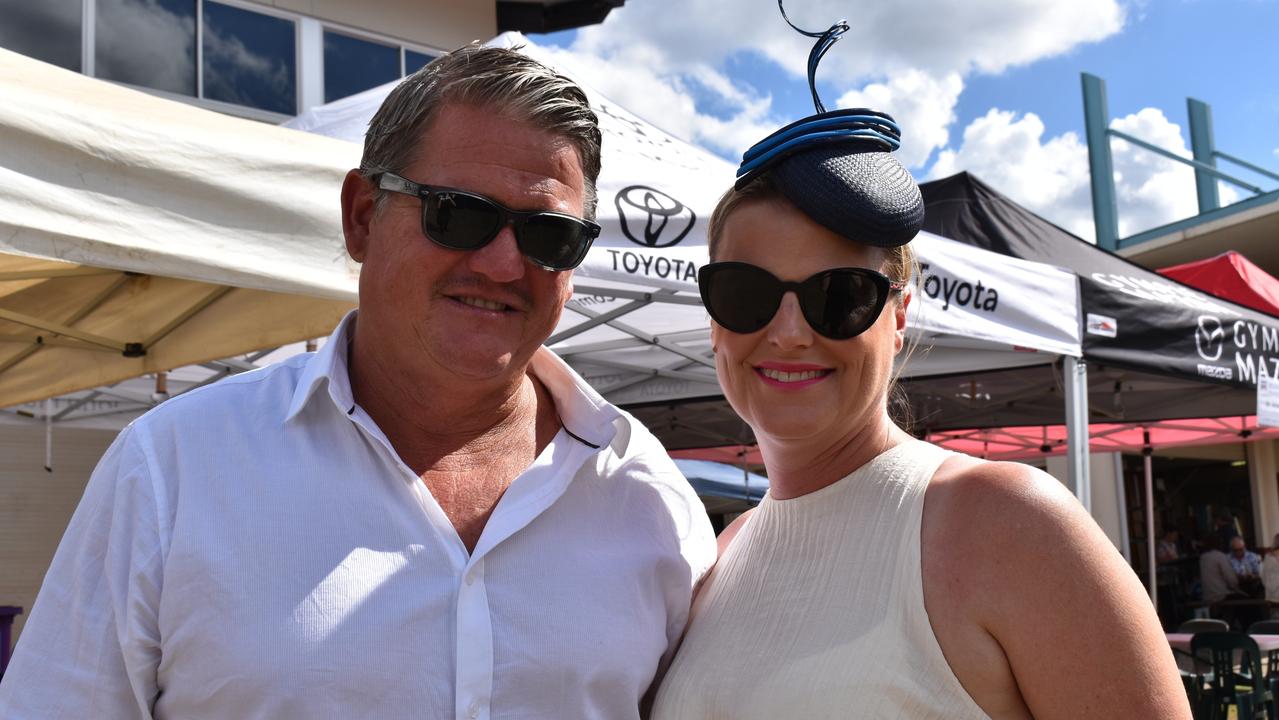 Claire Kowaltzke and Mark Provost at the 100 Club Cup race day 2023 in Gympie.