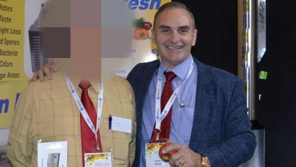 Businessman Clinton Ribbon at a convention in 2017 three years after he had been arrested for importing precursor chemicals. Picture: Supplied.