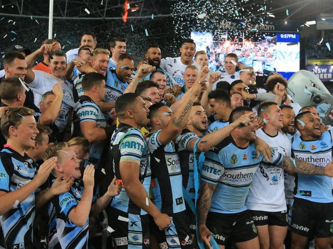 during the Cronulla Sharks v Melbourne Storm NRL Grand Final at ANZ Stadium, Sydney Olympic Park, pic Mark Evans