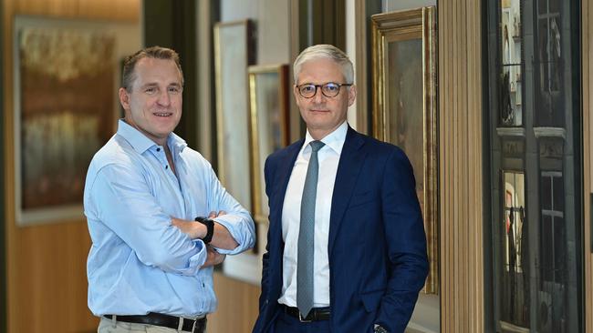 L-R Matt O'Neill with Joseph O'Brien in Brisbane. Picture: Lyndon Mechielsen/The Courier-Mail