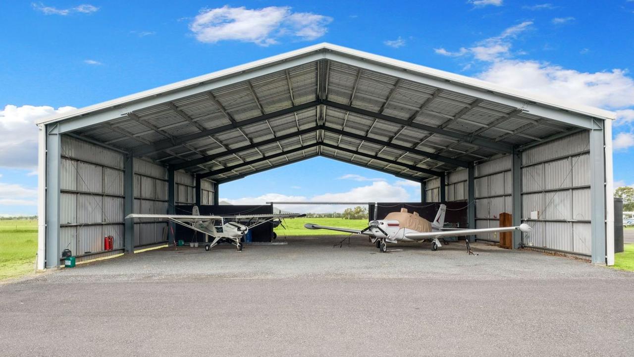 The property boasts two bitumen airstrips and three hangers. Picture: Contributed