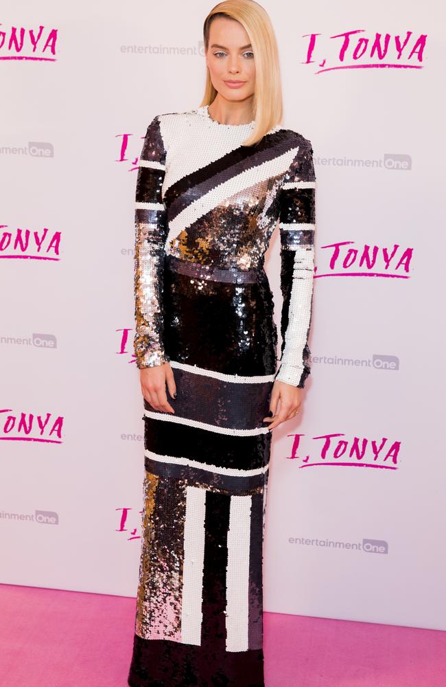 Sleek and sequins at the London premiere of I, Tonya. Picture: Getty Images